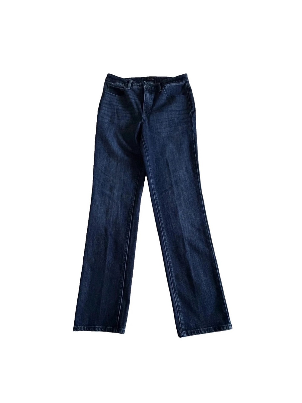 Talbots Jeans Womens 6 Blue Dark Wash Denim Mid Rise Straight Stretch Casual - Picture 2 of 7
